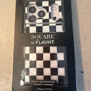 Flaunt iPhone Black and White Checkered Phone Case iPhone 17 Pro